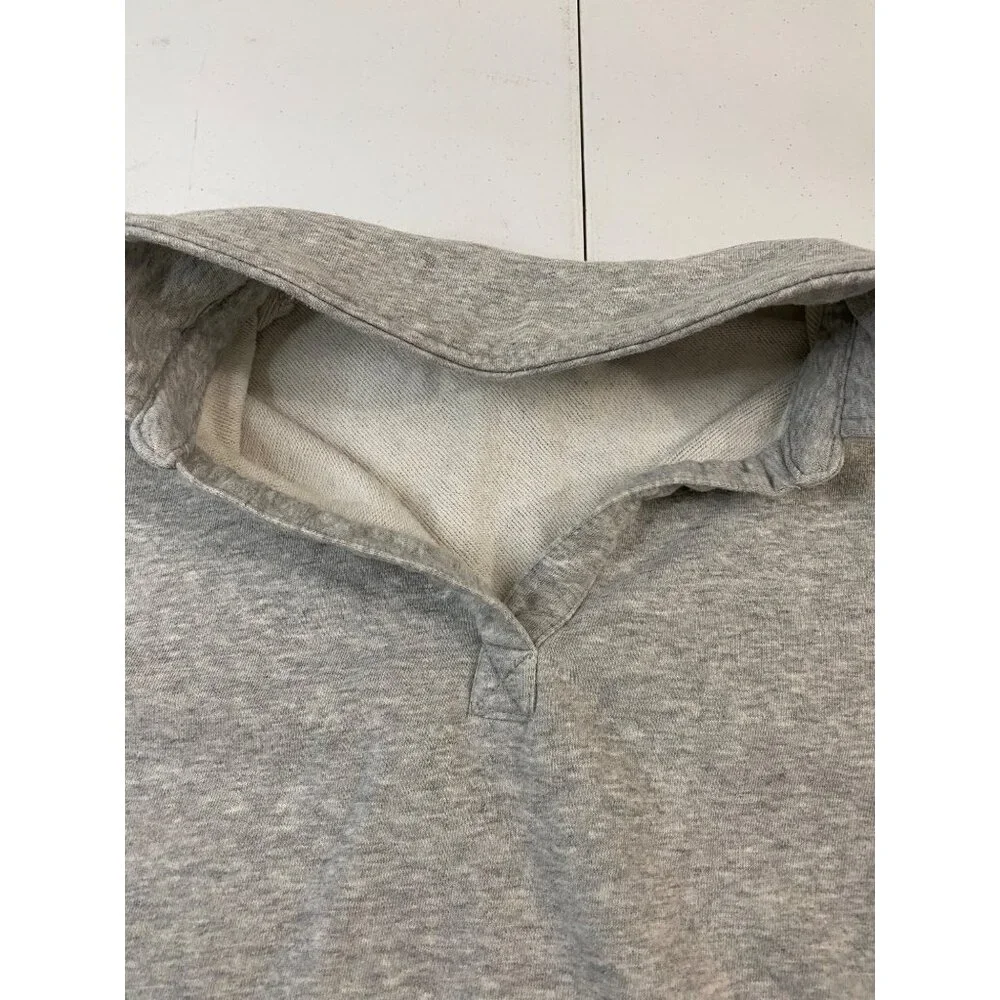 Time and Tru Womens Gray Split Neck Pullover Sweatshirt Top Size L 12-14 - Picture 10 of 11